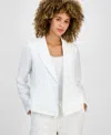 Charter Club Women's 100% Linen Crochet Trim Blazer, Exclusively At Macy's