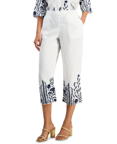Chemise Blanche Charter Club Brodée - Taille 16 - Manches Ballon - Coupe Ajustée - Neuf Avec étiquettes