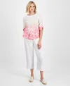 Charter Club Women's 100% Linen Solid Cropped Pull-on Pants, Created For Macy's