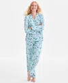 Charter Club Women's 2-pc. Cotton Flannel Packaged Pajamas Set, Created For Macy's In Blue