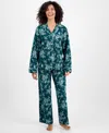 Charter Club Women's 2-pc. Cotton Flannel Packaged Pajamas Set, Created For Macy's In Green