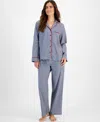 Charter Club Women's 2-pc. Cotton Flannel Packaged Pajamas Set, Created For Macy's In Gingham Check