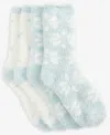 Charter Club Women's 2-pk. Fuzzy Butter Socks, Created For Macy's In Blue