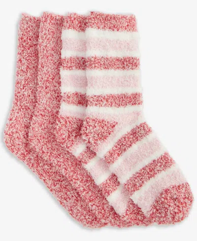 Charter Club Women's 2-pk. Fuzzy Butter Socks, Created For Macy's In Pink