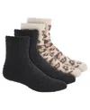 Charter Club Women's 2-pk. Holiday Fuzzy Butter Socks, Created For Macy's In Leopard