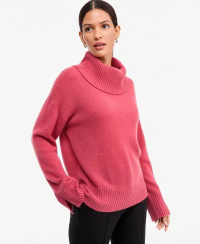 Charter Club Women's Cashmere Relaxed Turtleneck Sweater, Macy's Exclusive In Pink
