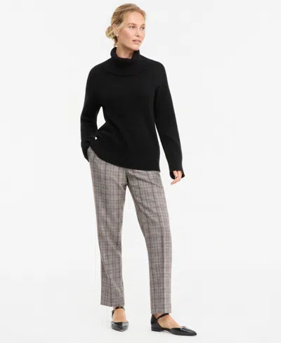 Charter Club Women's Cashmere Relaxed Turtleneck Sweater, Macy's Exclusive In Black