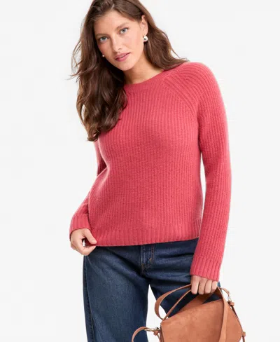 Charter Club Women's Cashmere Shaker Stitch Crewneck Sweater, Macy's Exclusive In Pink