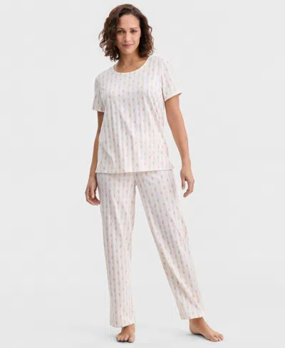 Charter Club Women's Combuster Short-sleeve Pajama Set, Macy's Exclusive In White