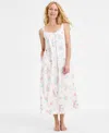 Charter Club Women's Cotton Eyelet Tank Nightgown, Exclusively At Macy's In Blue