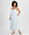 Charter Club Women's Cotton Eyelet Tank Nightgown, Exclusively At Macy's In Green