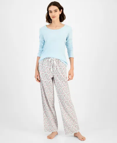 Charter Club Women's Cotton Flannel Plaid Pajama Pants, Created For Macy's In Multi