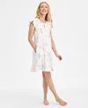 Charter Club Women's Cotton Flutter-sleeve Chemise, Exclusively At Macy's In Multi