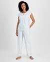 Charter Club Women's Cotton Flutter-sleeve Pajama Set, Exclusively At Macy's