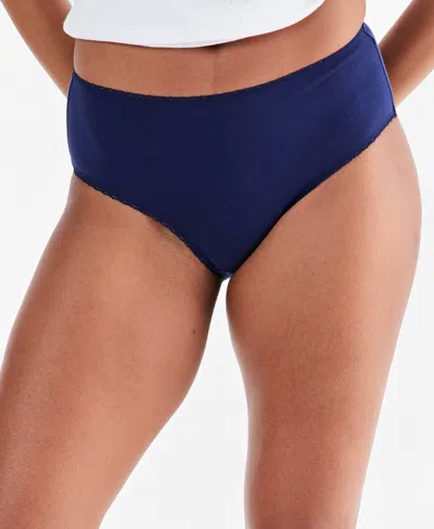 Charter Club Women's Cotton Jersey Brief Underwear, Macy's Exclusive In Blue