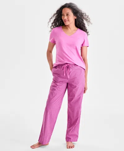 Charter Club Women's Cotton Poplin Pajama Pants