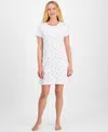 Charter Club Women's Cotton Printed Henley Sleepshirt, Created For Macy's