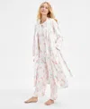 Charter Club Women's Cotton Printed Mother's Day Robe, Exclusively At Macy's In White