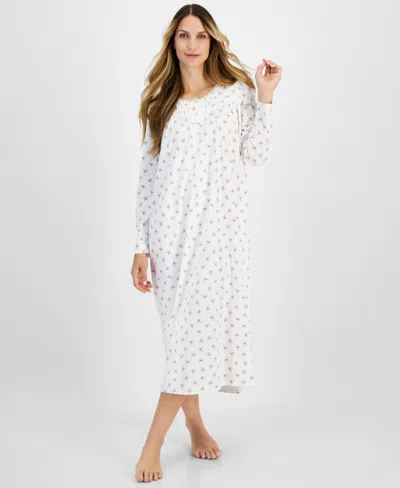 Charter Club Women's Cotton Printed Nightgown, Exclusively At Macy's In Rosebud Toss