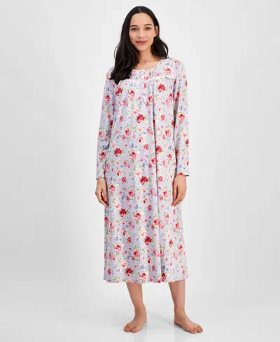 Charter Club Women's Cotton Printed Nightgown, Exclusively At Macy's In Roses Lilac