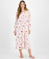 Charter Club Women's Cotton Printed Nightgown, Exclusively At Macy's In Roses Pink