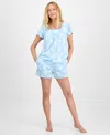 Charter Club Women's Cotton Scalloped Short Pajama Set, Exclusively At Macy's