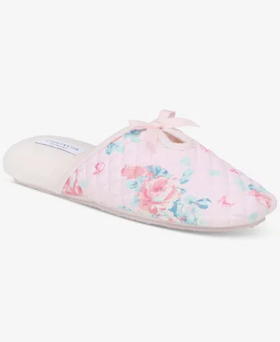 Charter Club Women's Dreamy Bouquet Quilted Slippers, Exclusively At Macy's In Dreamy Bouqet