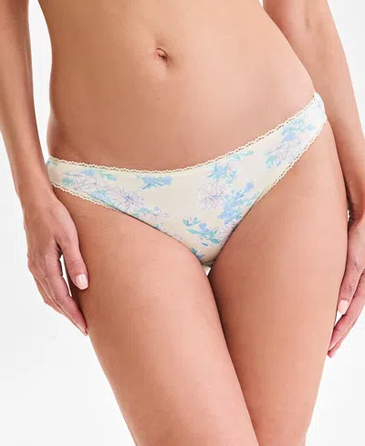 Charter Club Women's Everyday Cotton Bikini Underwear, Created For Macy's In Floating Fauna