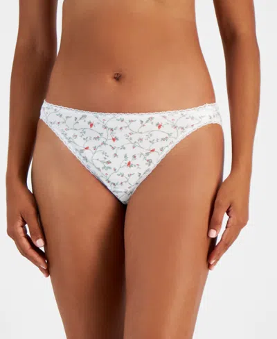 Charter Club Women's Everyday Cotton Bikini Underwear, Created For Macy's In Holidy Cardinal