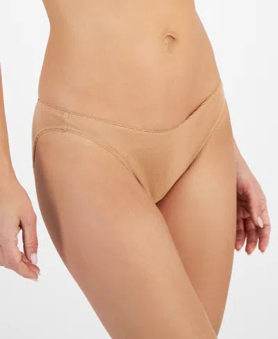 Charter Club Women's Everyday Cotton Bikini Underwear, Created For Macy's In Tawny Birch