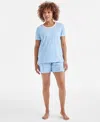 Charter Club Women's Floral Short-sleeve Pajama Set, Exclusively At Macy's