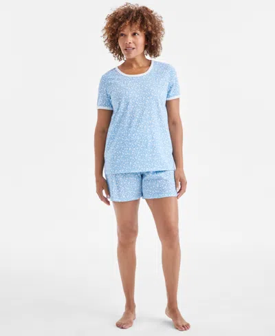 Charter Club Women's Floral Short-sleeve Pajama Set, Exclusively At Macy's
