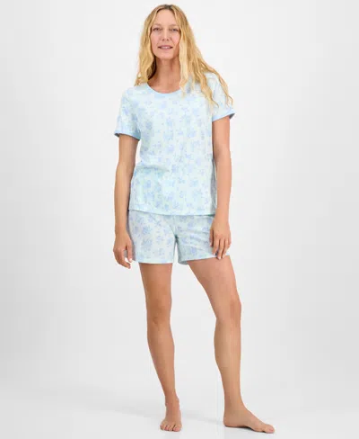 Charter Club Women's Floral Short-sleeve Pajama Set, Exclusively At Macy's