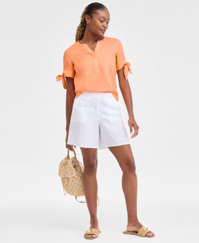 Charter Club Women's High-rise Wide-leg Shorts, Exclusively At Macy's