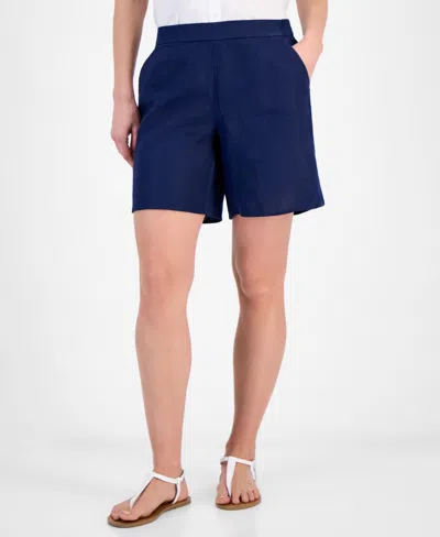 Charter Club Women's High-rise Wide-leg Shorts, Exclusively At Macy's