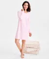 Charter Club Women's Jersey Printed Long Sleeve Sleepshirt In Pink