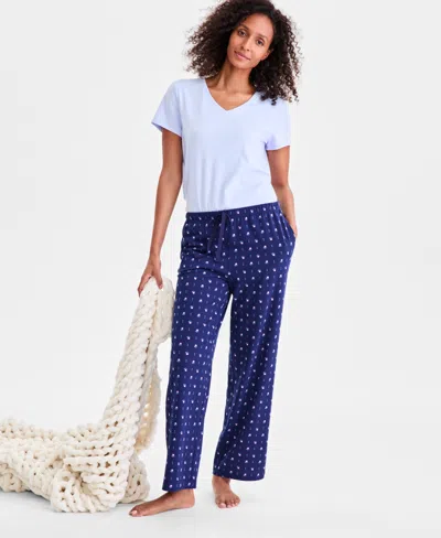 Charter Club Women's Knit Pajama Pants, Exclusively At Macy's In Multi