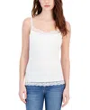 Charter Club Women's Lace-trim Shelf-bra Tank Top, Created For Macy's In Bright White