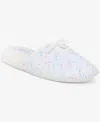 Charter Club Women's Leafy Floral Quilted Slippers, Exclusively At Macy's In Bright White