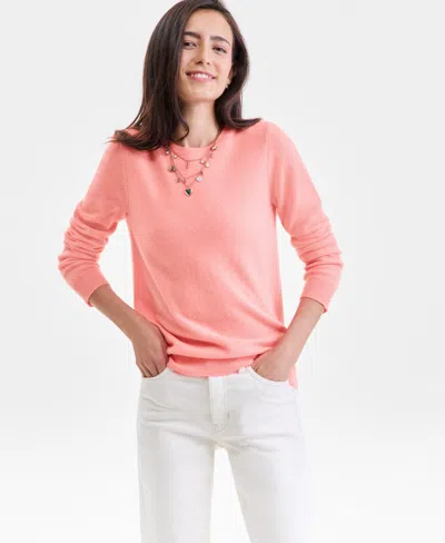 Charter Club Women's Long-sleeve 100% Cashmere Crewneck Sweater, Macy's Exclusive