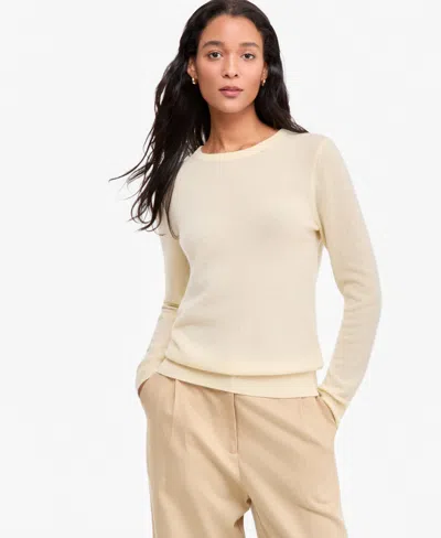 Charter Club Women's Long-sleeve 100% Cashmere Crewneck Sweater, Macy's Exclusive In Nude