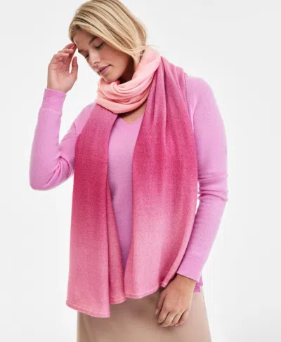 Charter Club Women's Olivia 100% Cashmere Ombre Oversized Scarf, Macy's Exclusive In Pink