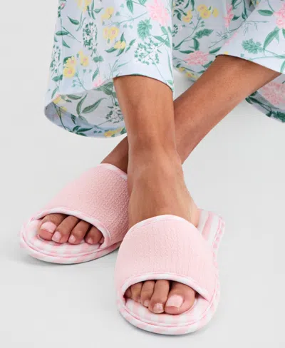Charter Club Women's Open Toe Slippers, Macy's Exclusive In Pink