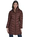 Charter Club Women's Packable Hooded Puffer Coat, Created For Macy's In Brown