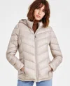 Charter Club Women's Packable Hooded Puffer Coat, Created For Macy's In Neutral
