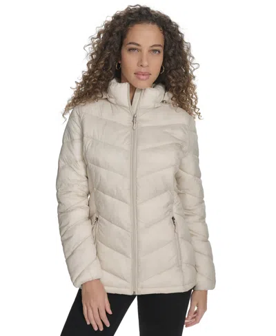 Charter Club Women's Packable Hooded Puffer Coat, Created For Macy's In Chino
