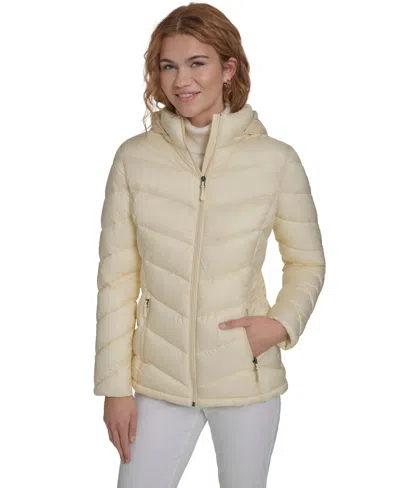 Charter Club Women's Packable Hooded Puffer Coat, Created For Macy's In Neutral