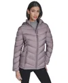 Charter Club Women's Packable Hooded Puffer Coat, Created For Macy's In Purple