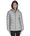 Charter Club Women's Packable Hooded Puffer Coat, Created For Macy's In Gray