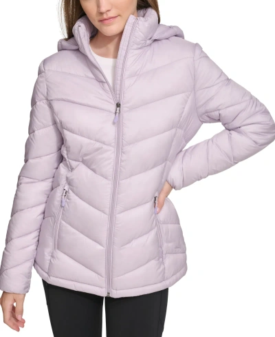 Charter Club Women's Packable Hooded Puffer Coat, Created For Macy's In Soft Lilac